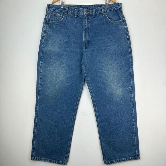 Carhartt Other - Carhartt Jeans Men's Blue Loose‎ Fit Workwear Medium Wash Denim sz 44x30